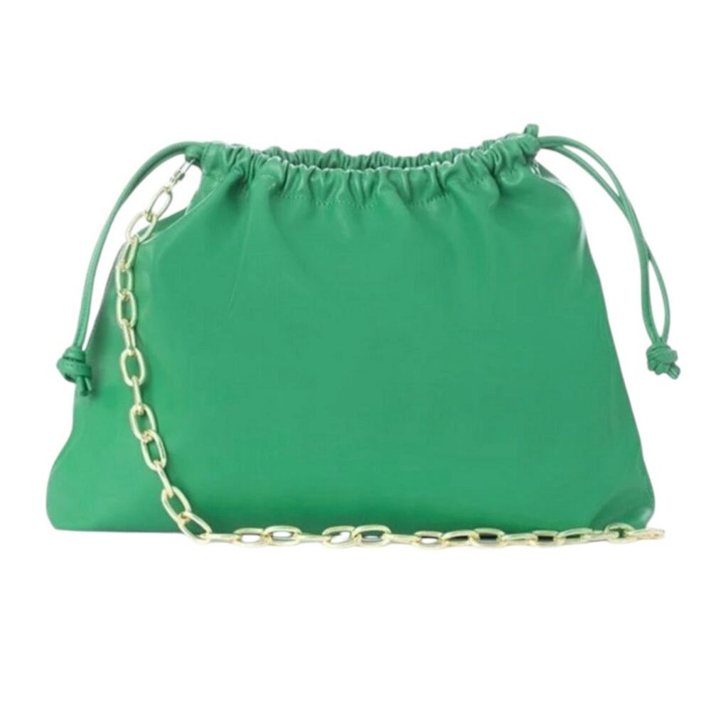Jules Kae Large Brea Shoulder Bag Vegan Leather in Bright Green NWT and Dustbag